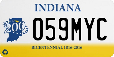 IN license plate 059MYC