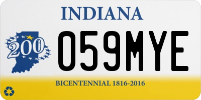 IN license plate 059MYE