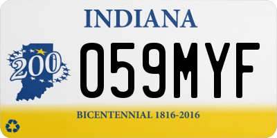 IN license plate 059MYF