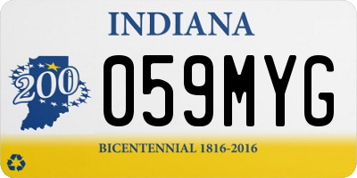 IN license plate 059MYG