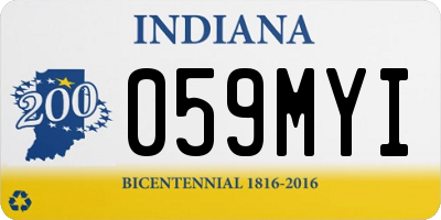 IN license plate 059MYI