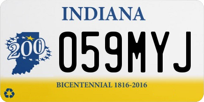 IN license plate 059MYJ