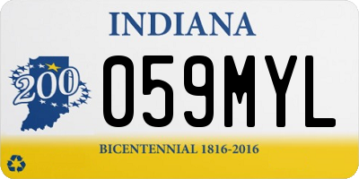 IN license plate 059MYL