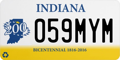 IN license plate 059MYM