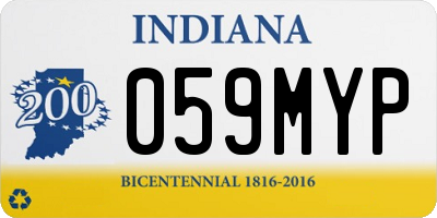 IN license plate 059MYP