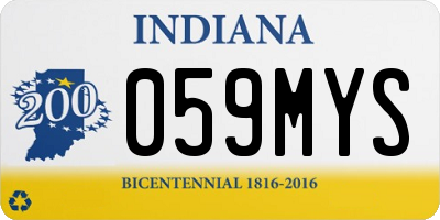 IN license plate 059MYS