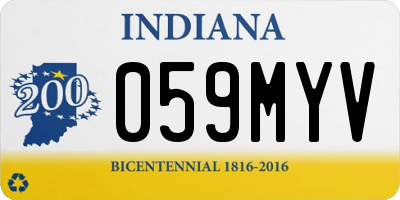IN license plate 059MYV