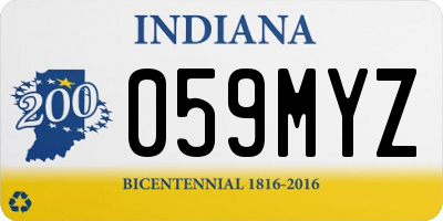IN license plate 059MYZ