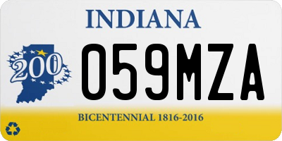 IN license plate 059MZA