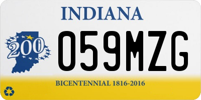 IN license plate 059MZG