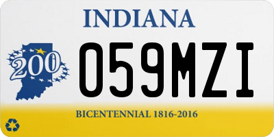IN license plate 059MZI