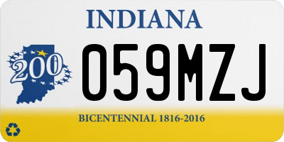 IN license plate 059MZJ