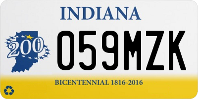 IN license plate 059MZK