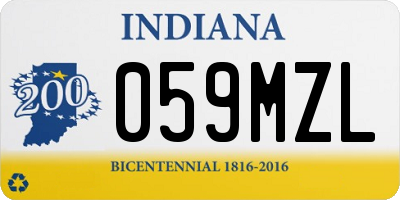IN license plate 059MZL