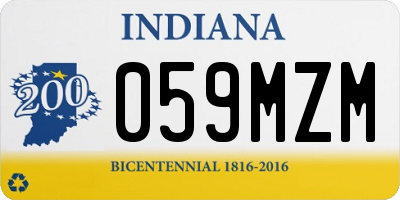 IN license plate 059MZM
