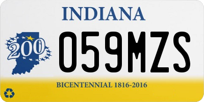 IN license plate 059MZS