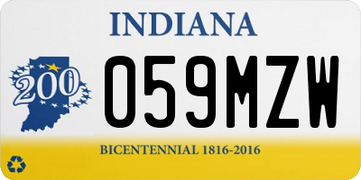 IN license plate 059MZW