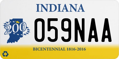 IN license plate 059NAA