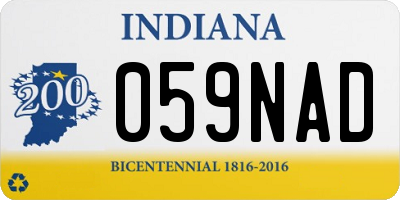 IN license plate 059NAD