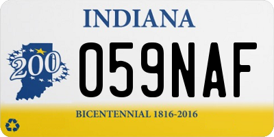IN license plate 059NAF