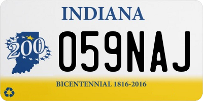 IN license plate 059NAJ