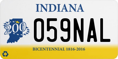 IN license plate 059NAL