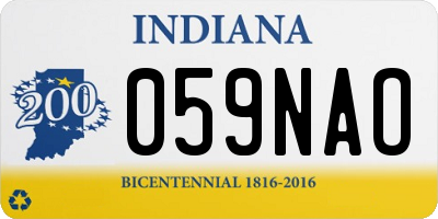 IN license plate 059NAO