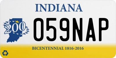 IN license plate 059NAP