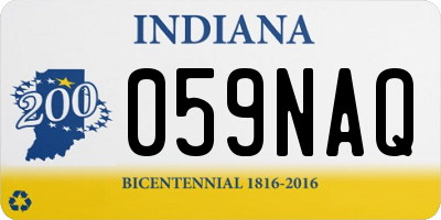 IN license plate 059NAQ