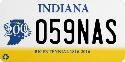 IN license plate 059NAS