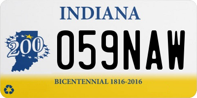 IN license plate 059NAW