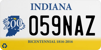 IN license plate 059NAZ