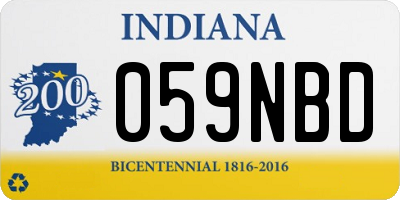 IN license plate 059NBD