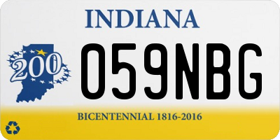 IN license plate 059NBG