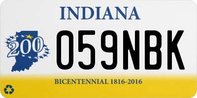 IN license plate 059NBK