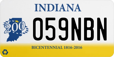 IN license plate 059NBN