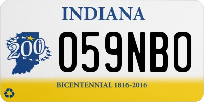 IN license plate 059NBO