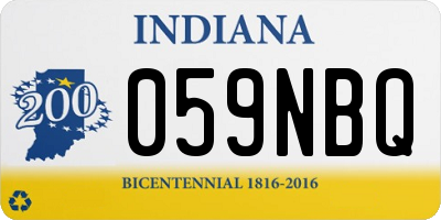 IN license plate 059NBQ