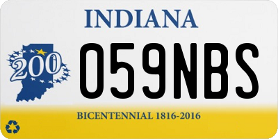 IN license plate 059NBS