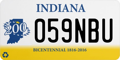 IN license plate 059NBU
