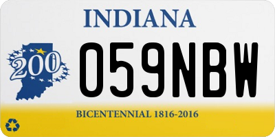 IN license plate 059NBW