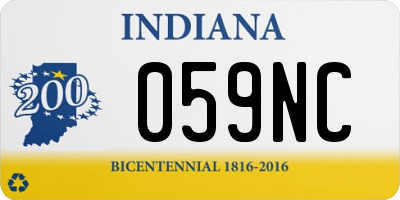 IN license plate 059NC