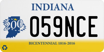 IN license plate 059NCE