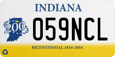 IN license plate 059NCL