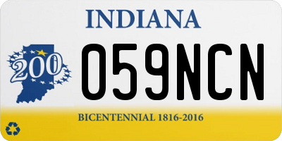 IN license plate 059NCN