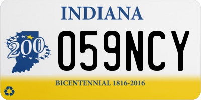 IN license plate 059NCY