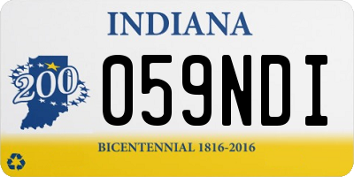 IN license plate 059NDI