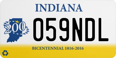 IN license plate 059NDL