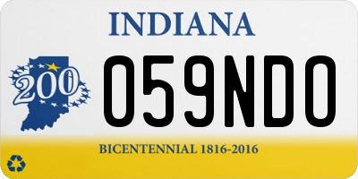 IN license plate 059NDO