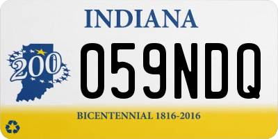 IN license plate 059NDQ